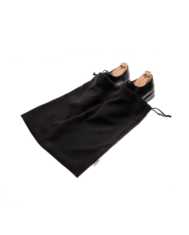 czarny worek na buty dwukomorowy | męski organizer podróżny | personalizacja haftem | Baga