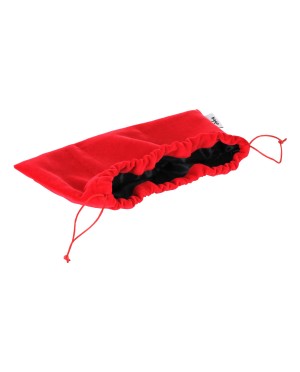 Luksusowy trzykomorowy woreczek Baga na biżuterię z czerwonego aksamitu. Organizer Podróżny. Polskie rękodzieło.