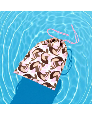 Wodoodporny worek na buty lub strój kąpielowy Baga. Stylowy organizer podróżny. Różowe polskie rękodzieło.