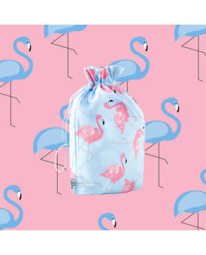 Worek na bieliznę flamingi bawełniany | Organizer podróżny | Personalizacja Baga