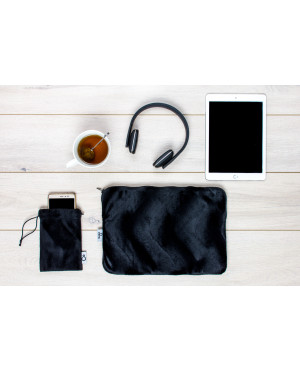 Futrzany zestaw biznesowy - etui na laptop i telefon Baga