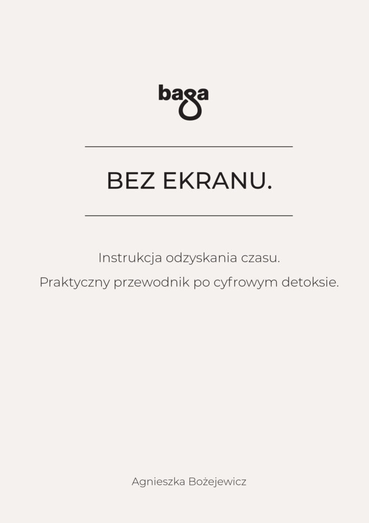 BEZ EKRANU. Instrukcja odzyskania czasu.