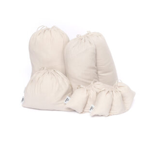 Exclusive 5-piece travel set: beige Polish cotton Baga